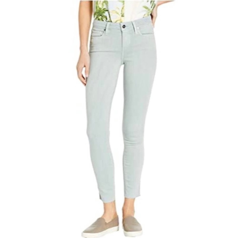 Paige Verdugo Crop Skinny Jeans in Green Leaves Wash Size 29